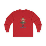 God Money Power Long Sleeve Tee — Faith & Ambition Graphic Shirt