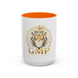 Lion Crest Accent Coffee Mug — GMP Logo Gold Shield
