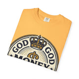 God Money Power T-Shirt — Crown Emblem Graphic Tee (God • Money • Power)