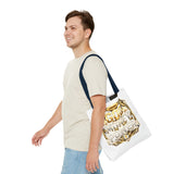 Tote Bag — "God Money Power" Gold Graphic Tote for Faith & Hustle