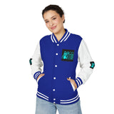 Letterman Jacket — "GOD MONEY POWER" Retro Graphic Varsity Jacket