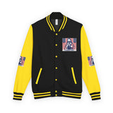 Letterman Jacket — Patriotic 'God Money Power' Graphic Varsity Jacket