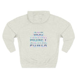 Hoodie - 'God Money Power' Graphic Fleece Pullover