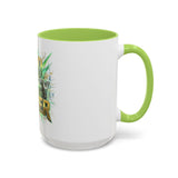 Accent Coffee Mug — "God Money Power" Bold Graphic Ceramic Mug