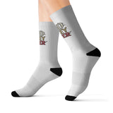Sublimation Socks — 'Good Money Over' Vintage Logo Crew Socks