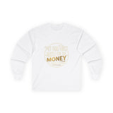 Long Sleeve Tee — “Put God First, Hustle for the Money” Inspirational Faith Shirt
