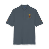Embroidered Gold Bear Polo Shirt - Classic Casual Polo with Small Chest & Sleeve Embroidery