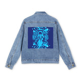 Denim Jacket — Retro Blue Graphic 'Good Money' Back Patch