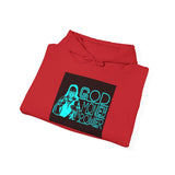 God, Money & Power Hoodie — Neon Retro Graphic Pullover