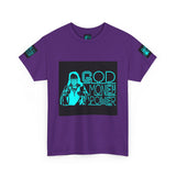 God Money Power Tee — Retro Neon Graphic T-Shirt