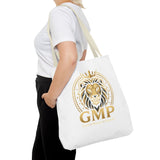 Lion Crest Tote Bag — GMP Gold Emblem Canvas Tote