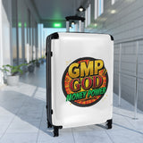 GMP God Money Power Suitcase — Bold Travel Carry-On with Retro Comic Logo