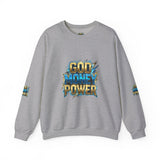 God Money Power Crewneck Sweatshirt — Bold Faith & Hustle Graphic Pullover