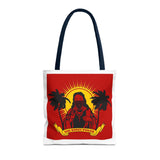 Sunrise Rasta Tote Bag – "God Money Power" Graphic Beach Shopper