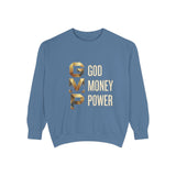 Sweatshirt — G.M.P. Gold Logo "God Money Power" Casual Graphic Sweatshirt