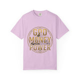 God Money Power T-Shirt — Bold Gold Graphic Tee