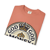 God Money Power T-Shirt — Crown Emblem Graphic Tee (God • Money • Power)