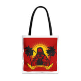 Sunrise Rasta Tote Bag – "God Money Power" Graphic Beach Shopper