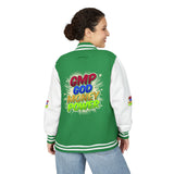 Letterman Jacket — GMP Good Money Power Colorful Splash Varsity Coat
