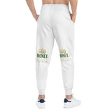 Athletic Joggers — "God Money Power" Inspirational Graphic Sweatpants