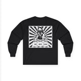 Long Sleeve Tee — 'God, Money, Power' Street Art Graphic