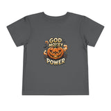 Toddler Tee — "God Money Power" Jack-o'-Lantern Halloween Shirt