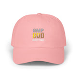 Classic Dad Cap — 'GMP GOD' Embroidered White Baseball Hat