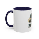 God Money Power Accent Coffee Mug — Inspirational Faith & Prosperity Ceramic Mug (11/15oz)