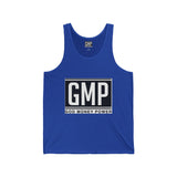 GMP "God Money Power" Tank Top — Bold Monochrome Logo Muscle Tee