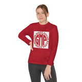 Youth Long Sleeve Tee — "GMP" God Money Power Logo Athletic Shirt