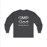 Long Sleeve Tee — GMP God "Money Power" Metallic Logo