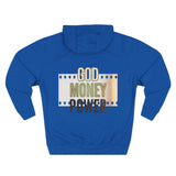 God Money Power Hoodie — Three-Panel Fleece Graphic Hoodie