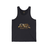 GMP (God Money Power) Gold Logo Tank Top — Faith-Inspired Motivational Graphic Tank