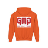 Youth Hoodie - GMP (God Money Power) Bold Red Graphic