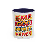 Coffee Mug — GMP: God Money Power Bold Typography Accent Mug