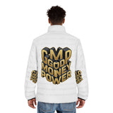 Puffer Jacket — 'GMP Good Money Power' Gold Logo Men’s Insulated Coat
