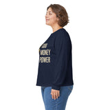 GMP Long Sleeve Tee — God Money Power Gold Graphic