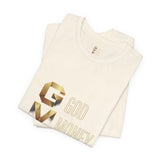 GVP 'God Money Power' Graphic Tee – Gold Lettering Christian Streetwear