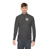 Quarter-Zip Pullover — 'Put God First, Then the Money' Gold Script Pullover