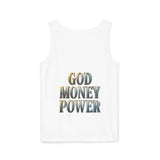 God Money Power Tank Top — Graphic Faith & Hustle Sleeveless Tee
