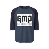 Raglan Shirt — GMP (God Money Power) Logo Baseball Tee