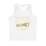 Put God First Hustle for the Money Basketball Jersey