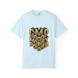 Good Money Power Graphic Tee — GMP 3D Gold Lettering T-Shirt