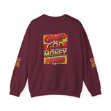 GMP God Money Power Graphic Crewneck Sweatshirt