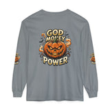 God Money Power- Halloween Pumpkin Long Sleeve Tee