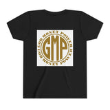 GMP Circle Youth Tee — “God Money Power” Gold Logo Kids T-Shirt