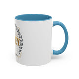 Coffee Mug — 'God Money Power' Laurel Accent Ceramic Mug (11/15oz)