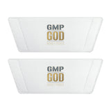 Men's Slide Sandals — 'GMP GOD' Removable-Strap White Comfort Slides