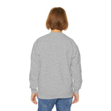 Youth Crewneck Sweatshirt — Vintage Halloween Pumpkin "GOD MONEY POWER"