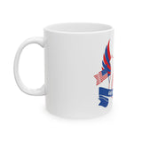 God Money Power Ceramic Mug — Patriotic Religious Graphic Coffee Cup (11oz/15oz)